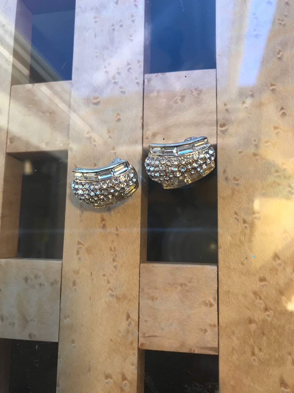 Crystal Pavé Silver-Tone Clip Earrings - Elegant Women Jewelry